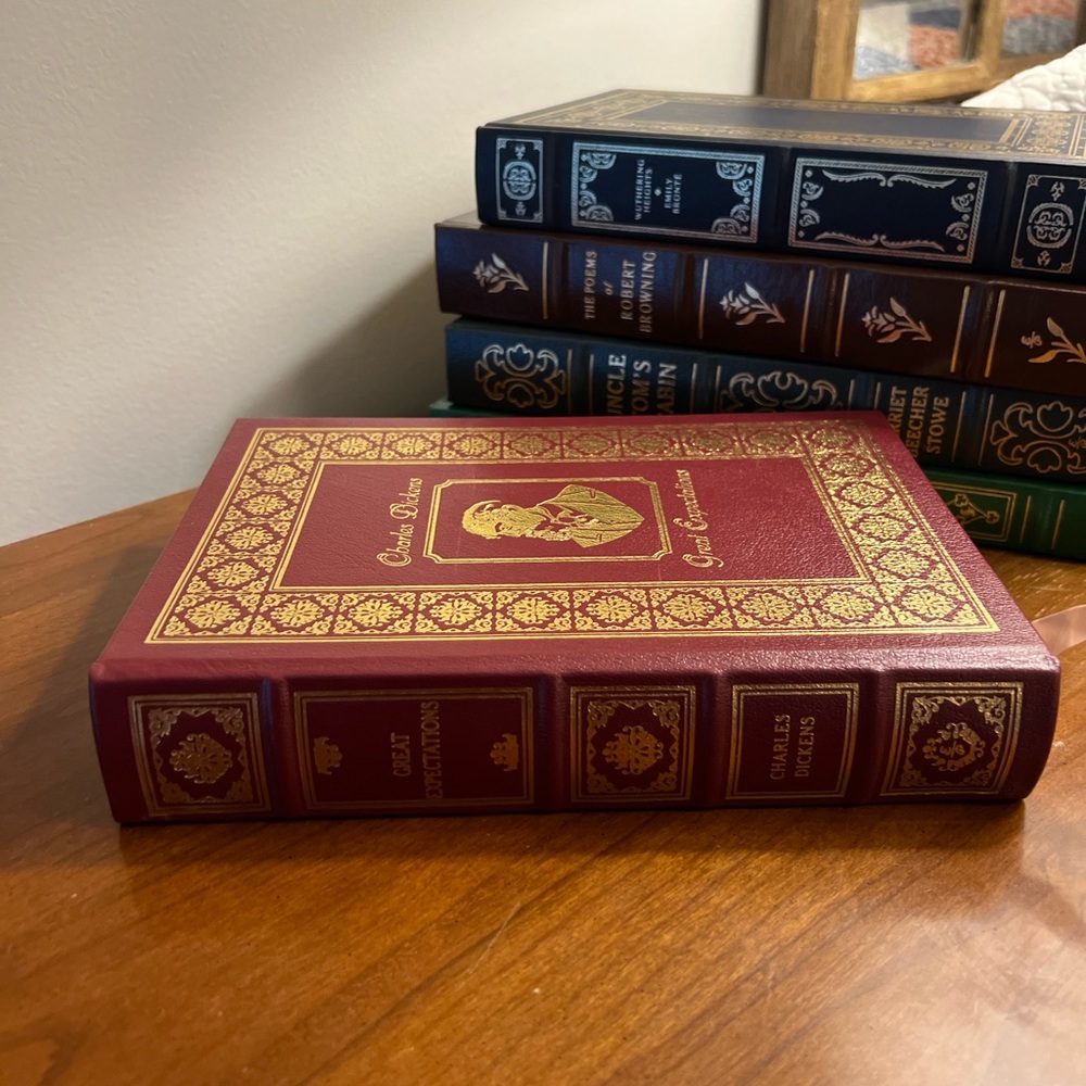 Charles Dickens Red and Gold Hardcover Book